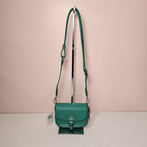 NWT Coach CP001 Amelia Small Saddle Bag in Bright Green